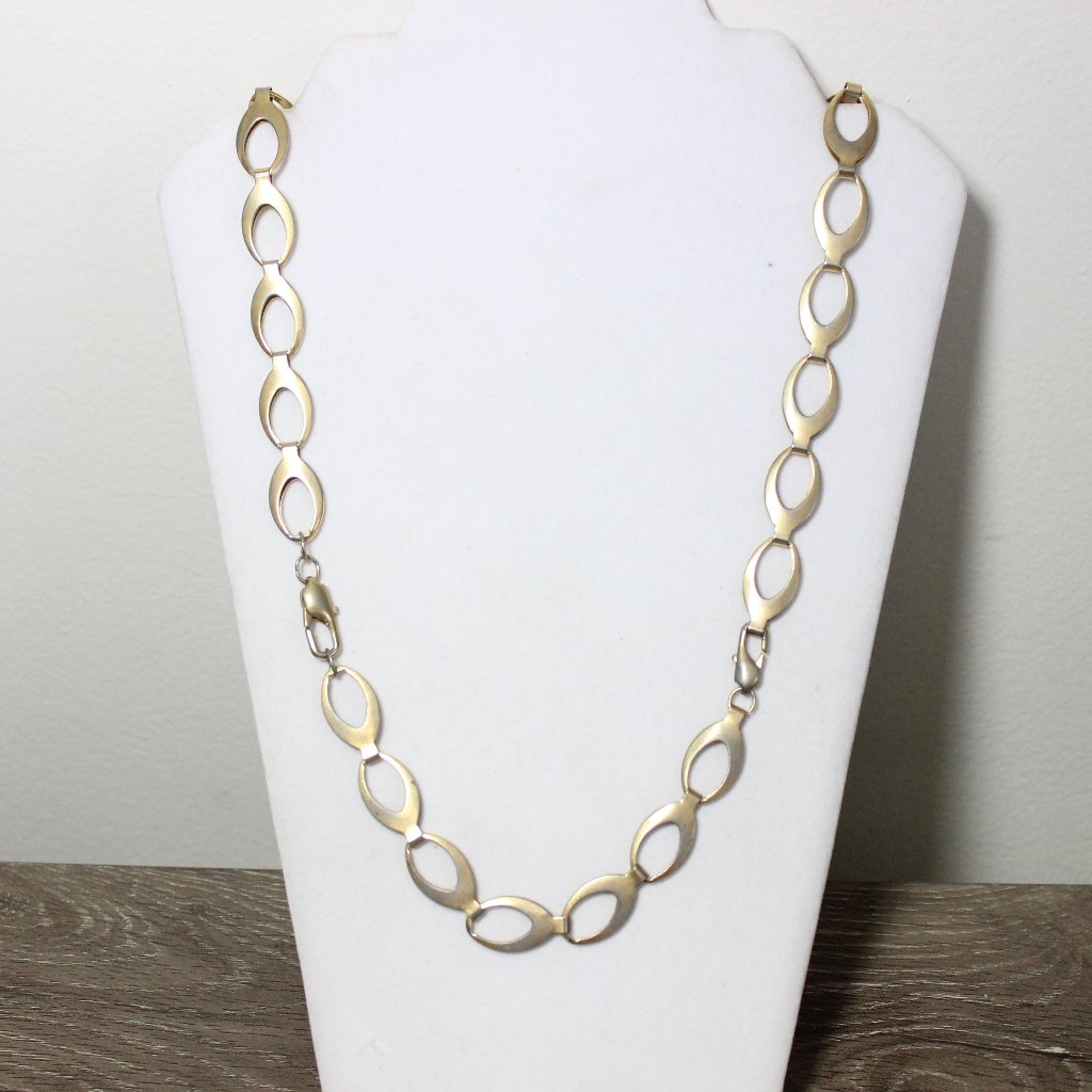 2000s Gold Tone Chunky Chain Double Lobster Style Clasp Necklace
